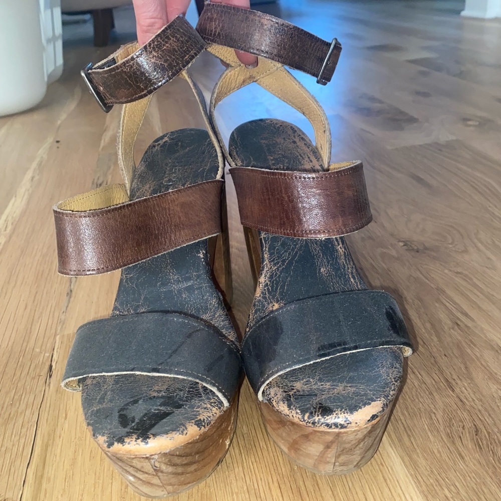 Bed Stu leather wedges